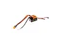 Spektrum Firma 40A brushed electronic speed controller with orange heatsink and pre-soldered battery and motor connectors.