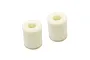 Two white cylindrical foam air filter sponges for RC engines, shown against a plain white background.