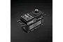 Power HD TDS-2 black aluminium low profile drift servo with metal casing and branding on a dark textured background.