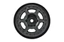 A single black Pro-Line 1.55 inch Holcomb bead-loc RC crawler wheel rim viewed from the front against a white background.