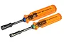 Two MIP G2 nut drivers with orange transparent handles and black steel shafts, labeled 5.5mm and 7.0mm.