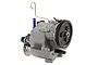 Traxxas Pro-BUILT 2-speed transmission assembly featuring a grey plastic housing, black spur gear, and metal brake disc.