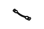 A black aluminium steering rack component for ARRMA RC vehicles, shown against a plain white background.