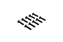 Ten black ARRMA 3x14mm fine thread countersunk head screws arranged in a grid on a white background.
