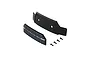 ARRMA Big Rock RC truck grille set including front grille piece, backing plate, and four small mounting screws against a white background.