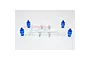 GPM Aluminium Front and Rear Magnetic Body Post Set 4Pcs - Blue SST201FRA-B