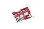 GPM Aluminium Steering Assembly - Red SB048-R