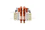 A pair of GPM Racing orange aluminium 102mm piggyback RC shock absorbers with extra springs and mounting hardware on a white background.