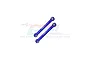 Two blue anodized aluminium GPM Racing steering link rods with silver metal ball joints, displayed against a white background with a faint watermark.