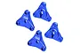 GPM Aluminium Tamiya Wheel Hexes 4Pcs - Blue HS2010-B