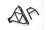A black plastic rear bumper and brace set for a Traxxas RC vehicle, shown against a plain white background.