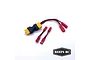 Reefs RC XT60 to dual JST adapter cable with two additional male-to-male JST jumper wires on a white background.