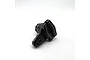 A black Reefs RC aluminium 25T servo saver shown from an angled perspective against a white background.