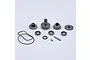 A set of replacement metal servo gears, bearings, pins, and O-rings for a Reefs RC servo laid out on a white background.