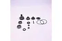 A set of replacement metal gears, bearings, pins, and O-rings for a Reefs RC 900 Smart Servo laid out on a white background.