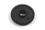 A black plastic 54-tooth spur gear for an RC car, shown from a top-down perspective against a white background.