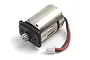 Maverick MM-201 370-sized brushed RC motor with a pre-installed 12T pinion gear, mounting plate, and a two-pin connector on red and black wires.