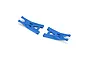 Two blue Pro-Line Bash Armor front suspension arms for RC cars, shown from a top-down angle on a white background.