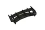 A black ARRMA RC car rear wing viewed from a high angle against a white background.