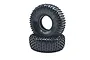 Two black Reefs RC 1.9 inch Cheater rock crawler tyres stacked vertically against a white background.