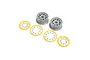 Losi 4.7/5.5" Beadlock Rims 2Pcs - Silver/Yellow LOS45036