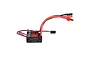 Surpass Hobby 60A Crawler ESC with red heatsink, black casing, and pre-soldered wires with T-plug connector against a white background.