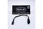 Reefs RC 6-inch lockable heavy-duty servo extension wire with connectors in front of its branded packaging.
