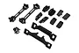 Traxxas Clipless Mount Conversion Kit parts including plastic body mounts, brackets, and a small bag of screws on a white background.