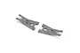 Two stone grey Pro-Line Bash Armour front suspension arms for RC vehicles, shown from a top-down perspective on a white background.