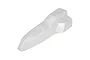 Clear, unpainted ARRMA 1/8 Raider XL RC buggy body shell viewed from a high angle against a white background.