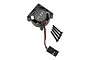 ARRMA 25x10mm BLX85 cooling fan with red and black wires, a connector, and four mounting screws on a white background.