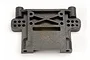 A grey plastic rear bulkhead spare part for a Traxxas RC vehicle, shown against a plain white background.
