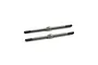 Two silver-coloured metal RC turnbuckles with threaded ends and a central hexagonal adjustment section, isolated on a white background.