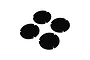Four black circular RC wheel covers arranged in a diamond pattern on a white background.