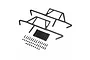TLR Carbon Driver Cab Set including two carbon fiber side panels, five black metal standoffs, and various small black screws and nuts on a white background.