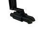 A black 1/10 scale dual muffler accessory with a mounting bracket, shown against a plain white background.
