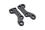 Two RC Maker carbon fibre front upper bulkhead plates for RC cars, shown against a white background.