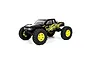 Hobby Plus CR-18P Evo-Pro RC rock crawler in black and yellow, featuring large off-road tires and a detailed truck body.