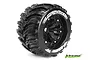 Louise 3.8" MT-Cyclone Tyres on Black Rims - Glued Wheels 2Pcs L-T3220BH
