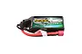 Gens Ace Bashing G-Tech 11.1V 2200mAh 3S LiPo battery with a soft black case, red and black wires, and a T-style connector.