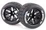 Louise 2.8" MT-Rocket Tyres on Black Rims - Glued Wheels 2Pcs L-T3201BH