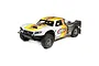 A 1/5 scale Losi 5IVE-T 2.0 V2 4WD petrol short course RC truck in orange, white, and grey livery on a white background.
