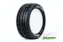A single Louise 2.2 inch E-Rocket RC buggy tyre mounted on a white dished wheel, shown against a plain white background.