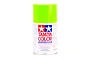 A 100ml can of Tamiya PS-8 Light Green polycarbonate spray paint for RC car bodies, featuring a bright green cap and Tamiya branding.