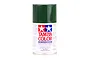 A 100ml can of Tamiya PS-9 Green polycarbonate spray paint standing upright against a white background.
