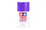 A 100ml can of Tamiya PS-10 Purple polycarbonate spray paint, featuring the Tamiya logo and safety warnings on a white background.
