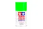 A 100ml can of Tamiya PS-28 Fluorescent Green polycarbonate spray paint for RC car bodies.