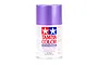 A 100ml spray can of Tamiya PS-51 Purple Anodised Aluminium polycarbonate paint, featuring the Tamiya logo and safety warnings on a white background.