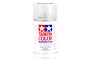 A 100ml spray can of Tamiya PS-58 Pearl Clear polycarbonate paint with a clear plastic cap against a white background.