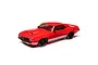 A red 1/10 scale Losi 1969 Chevy Camaro V100 RC car viewed from a high angle against a white background.